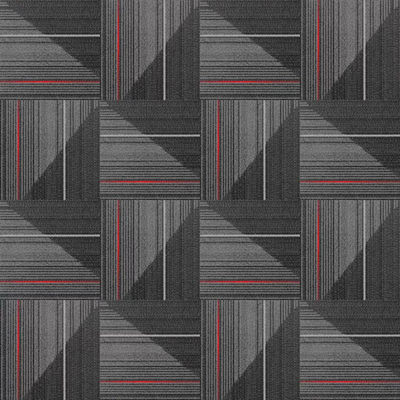 Piastrelle quadrate di tappeto in nylon reversibile per una facile installazione in uffici e sale riunioni