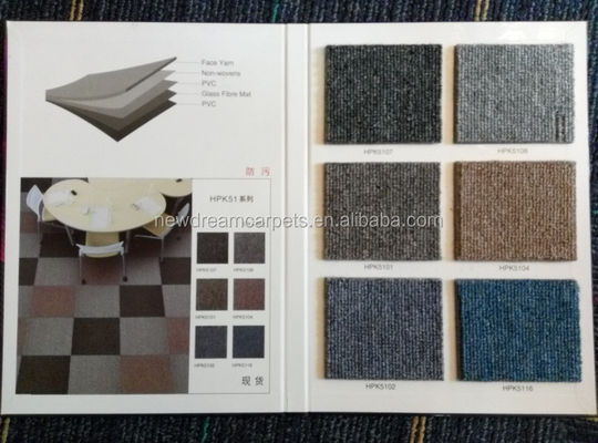 Tela per tappeto per ufficio in PP/Nylon 50x50 Loop Pile Modular Carpet US 2.5-20 / M2