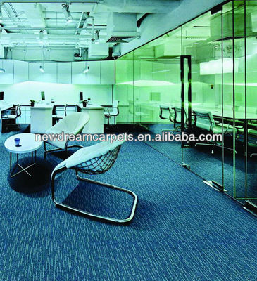 100 x 100 dimensioni Loop Pile Office Fireproof Carpet Tile per Canton Carpet Fabbricato