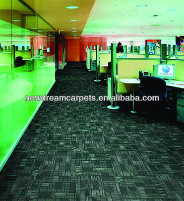 100 x 100 dimensioni Loop Pile Office Fireproof Carpet Tile per Canton Carpet Fabbricato