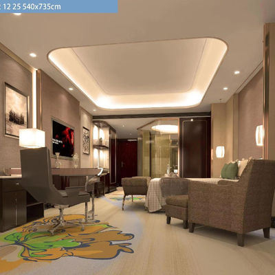 Tappeti antiscivolo da parete a parete di nylon Tappeti di stampa personalizzati per hotel in stile design moderno