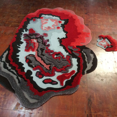 100cm*100cm o su misura Lana/Setta Carta Logo Disegnatore Tufting Area Tapis