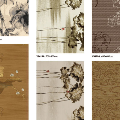 Tappeto di lusso Axminster personalizzato a disegno di fiore di prugna per hotel 80% lana 20% nylon