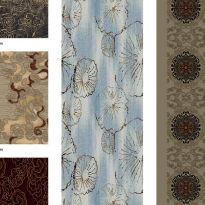 Tappeto di lusso Axminster personalizzato a disegno di fiore di prugna per hotel 80% lana 20% nylon