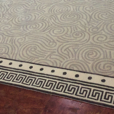 Home Manifattura Tufting tappeto e tappeto di colore bianco con disegno personalizzato in lana / arcilica