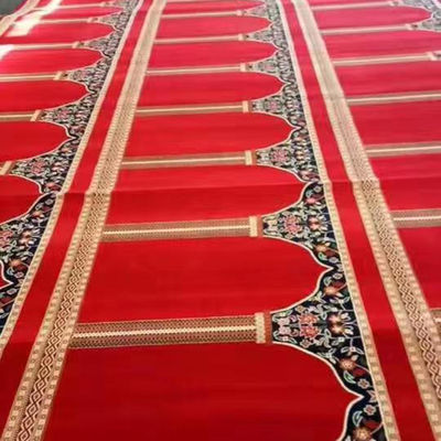 Rollo di tappeto della moschea lavabile a mano o a macchina in qualsiasi colore per la preghiera da muro a muro