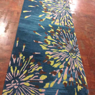 Tela di cotone con supporto per tappeti di design a mano