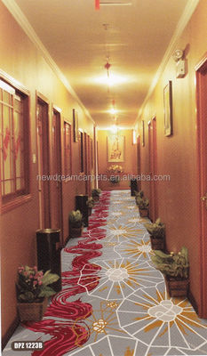 Square Design Axminster Fireproof Hotel Carpet con 80% di lana e 20% di nylon