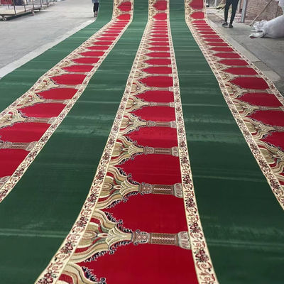 80% di lana 20% di nylon tappeto tessuto a macchina per la preghiera della moschea disegni personalizzati 4 * 25 rulli