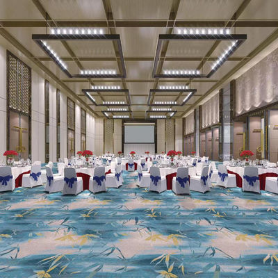 25*4M o supporto taglie personalizzate tappeto da pavimento per hotel in nylon rettangolo rosso design moderno