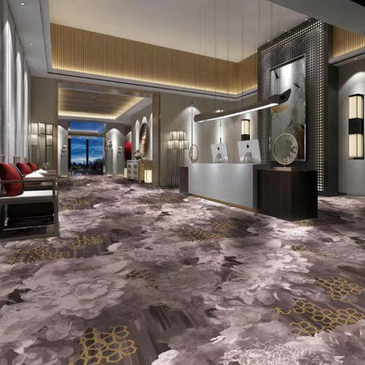 25*4M o supporto taglie personalizzate tappeto da pavimento per hotel in nylon rettangolo rosso design moderno