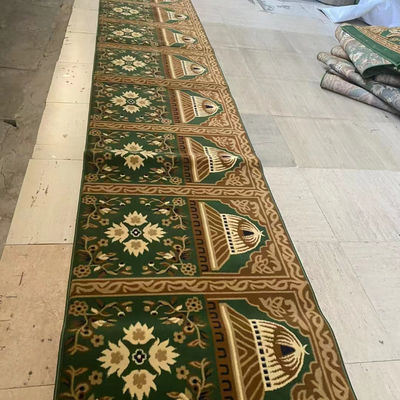 Sala riunioni Moschea musulmana Disegno tappeto di preghiera con modello di puzzle e dimensioni personalizzate