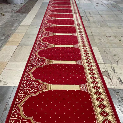 Tappeto di moschea su misura Disegno di pila media per lo spazio di preghiera musulmano moderno