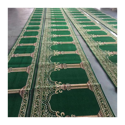 80% di lana e 20% di nylon Masjid Carpet di preghiera per il disegno della moschea musulmana su misura