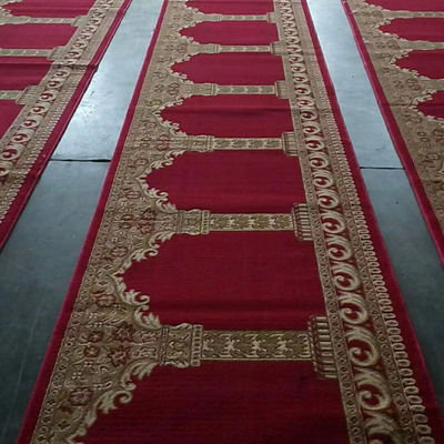 80% di lana e 20% di nylon Masjid Carpet di preghiera per il disegno della moschea musulmana su misura