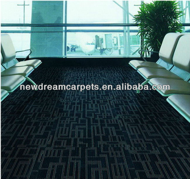 100 x 100 dimensioni Loop Pile Office Fireproof Carpet Tile per Canton Carpet Fabbricato