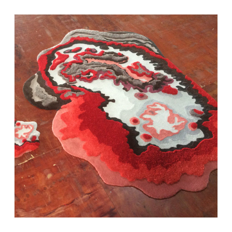 100cm*100cm o su misura Lana/Setta Carta Logo Disegnatore Tufting Area Tapis