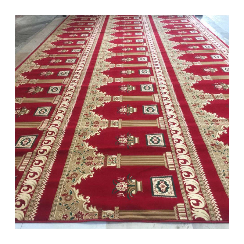 Muslim Wall to Wall Prayer Carpet Roll Tapis de Priere per la moschea a forma di rettangolo