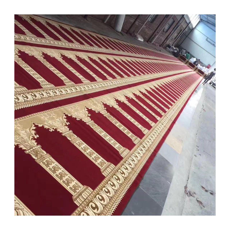 Tappeto di preghiera da muro a muro in nylon per la stampa di moschee con stile semplice