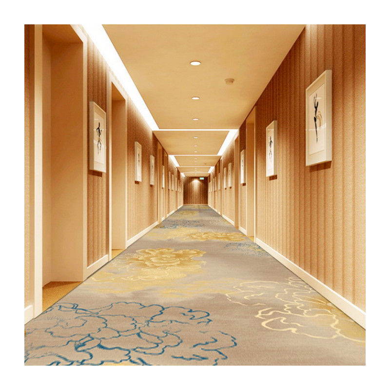 25*4M o supporto taglie personalizzate tappeto da pavimento per hotel in nylon rettangolo rosso design moderno