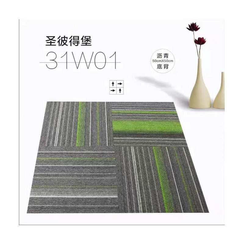 Peso complessivo 700-750g Luxury 100% Pp Carpet Tiles for Home 50x50cm Quadrati