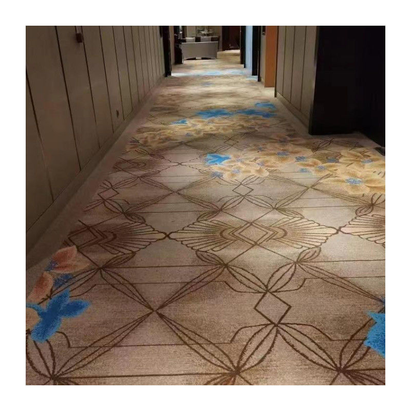 Disegno quadrato tappeto impermeabile da parete a parete 80% lana 20% nylon per pavimenti commerciali