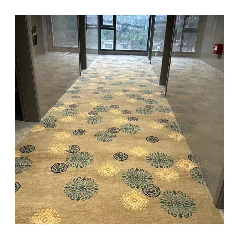 Action Backing Color Fluorescente Axminster Corridor Carpet per anti scivolamento negli alberghi