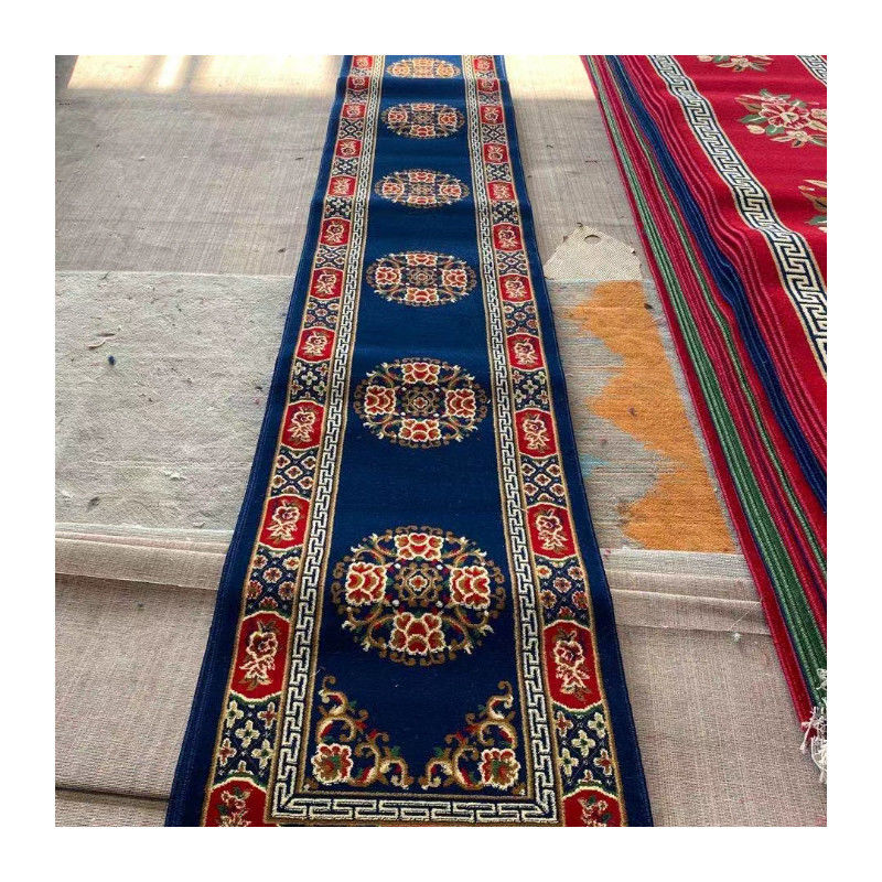 Sala di preghiera Filato di tappeto morbido per moschea Rollo di tappeto di nylon dalla parete alla parete della chiesa